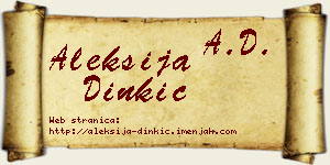 Aleksija Dinkić vizit kartica